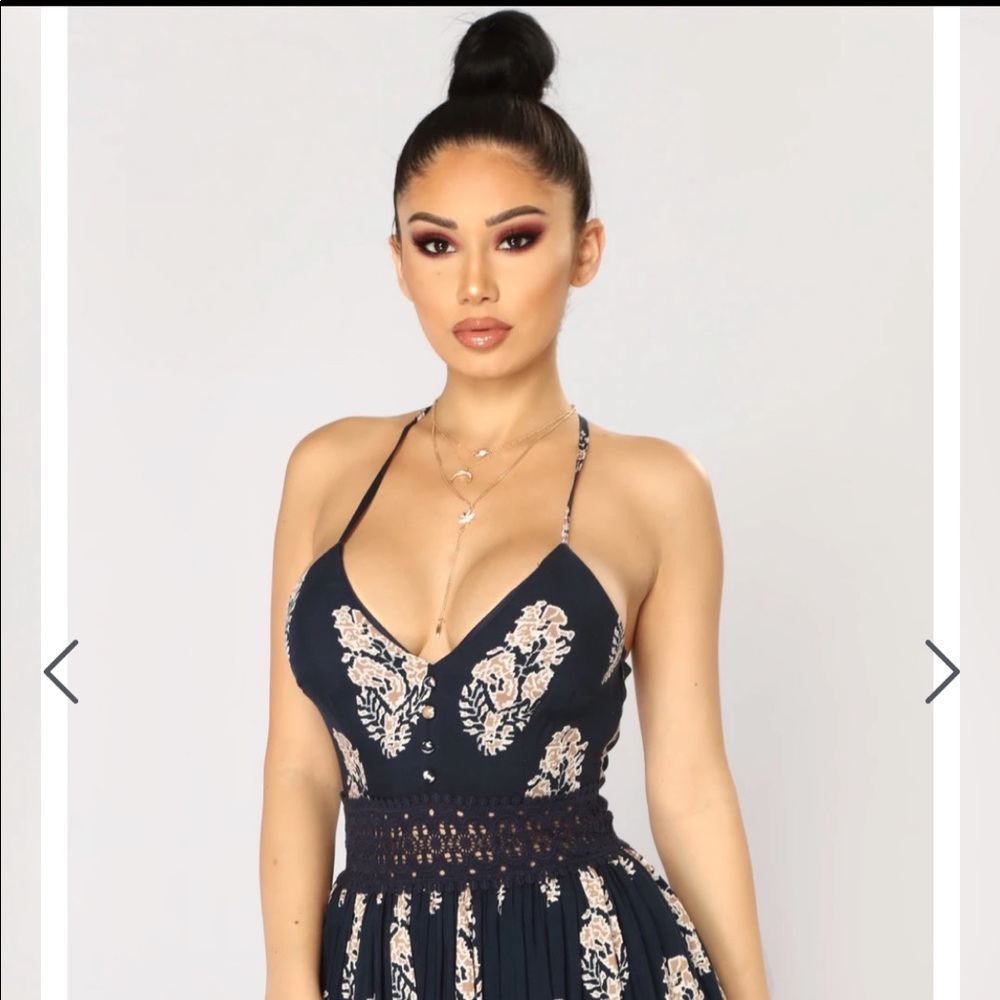 Fashion Nova Navy blue Maxi Dress. - Picture 3 of 5
